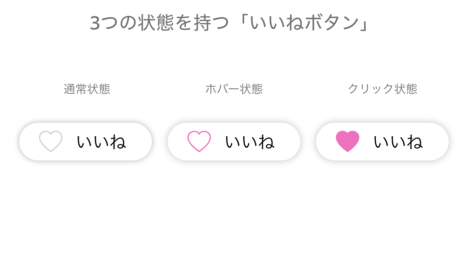 3つの状態を持つ「いいねボタン」