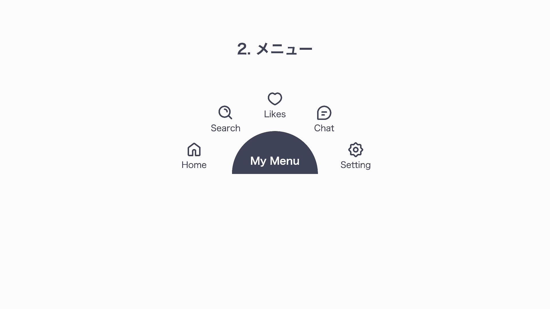 メニューUIのデモ